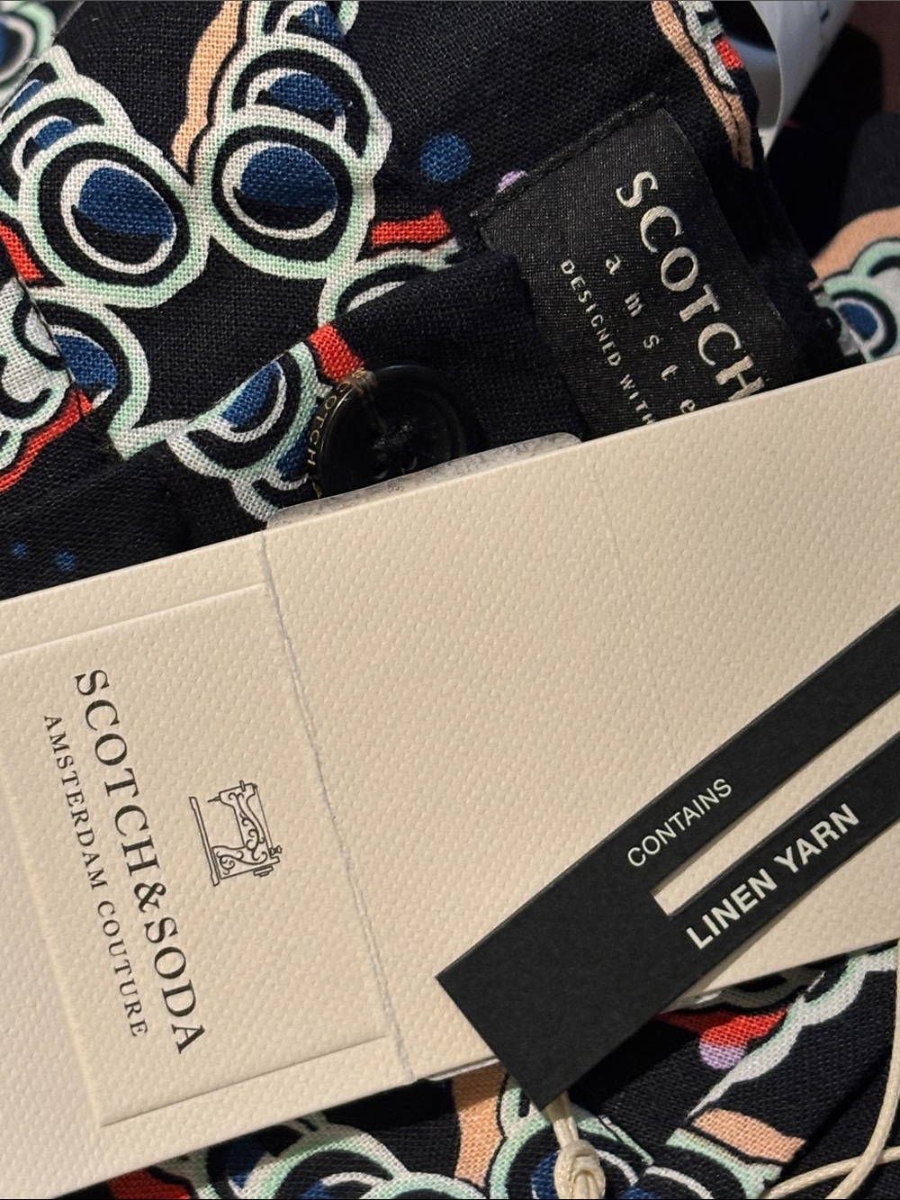 Navy Starfish-Patterned Shorts